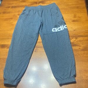 Adidas Men's Gray Joggers with Logo